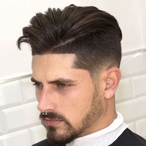 Apuesto Parted Faux Hawk con Fade