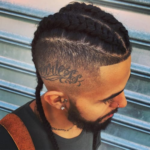 tight braids long hairstyles for men