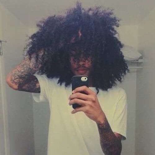 Big Afro Hairstyle for Black Men