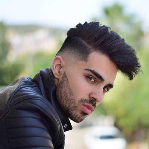 Quiff Frisur für dickes Haar