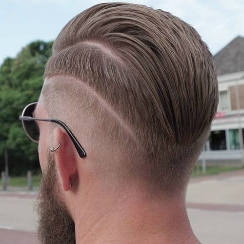 slicked back undercut back