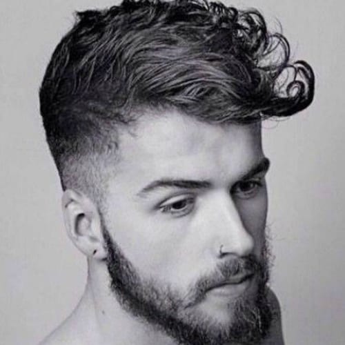 Slick Back Curly Hairstyles for Men