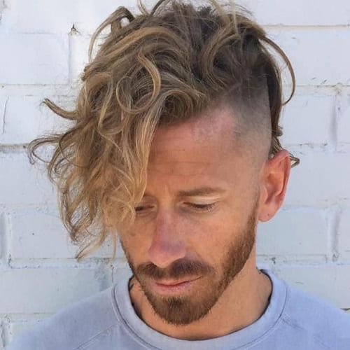 Long On Top Shaved Sides Mens Hairstyles