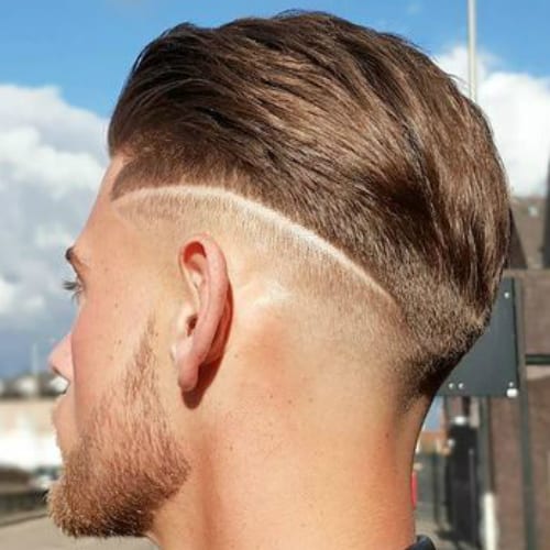 Shaved Sides with Simple Line