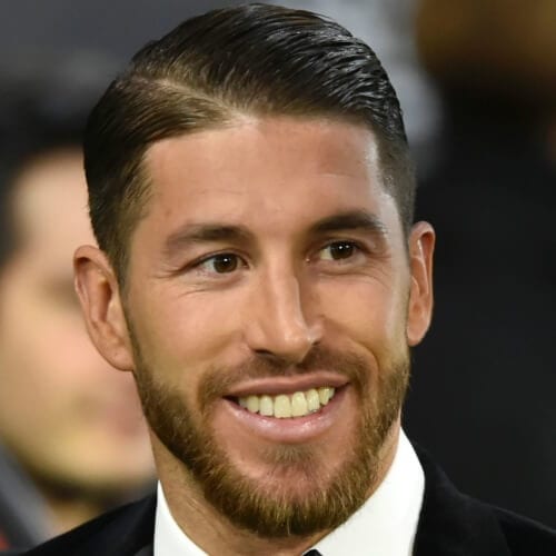 Sergio Ramos Hårklipp Med Diagonal Del