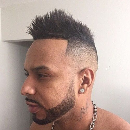 Temp Fade Spiky Hairstyles for Men