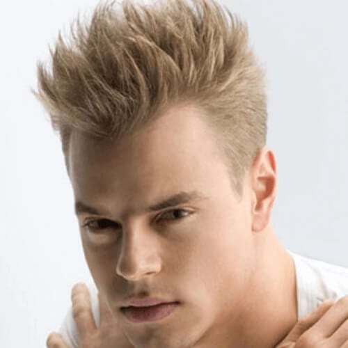 Male Spiked Blonde Hair