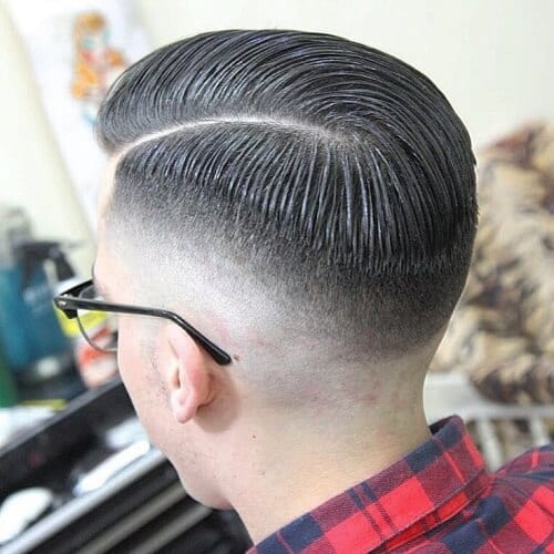 rounded high fade haircut