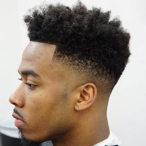 Curly High Top Fade
