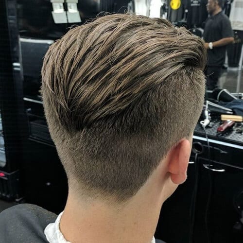 Slicked Back Textured Haircut