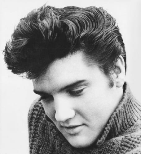 Elvis Presley Messy Slickback Hair