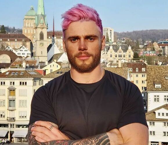 Hot Pink Men's Hair Color