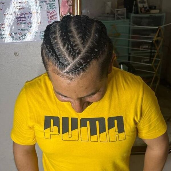 Zigzag Style with Dutch Braid Hair - wearing a yellow shirt