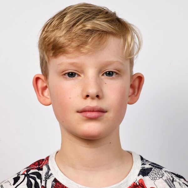 wearing shirt with flower printed style - White Boy Haircuts