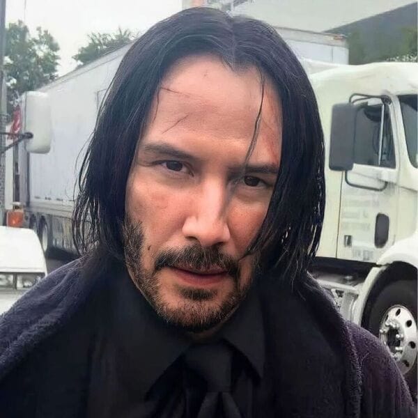 Medium Bob Keanu Style - Classic length cut Keanu Reeves medium bob haircut for men - straight hair style 2025
